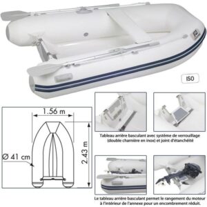 ANNEXE GONFLABLE MX-240/0 RIB PLASTIMO COQUE RIGIDE EN V