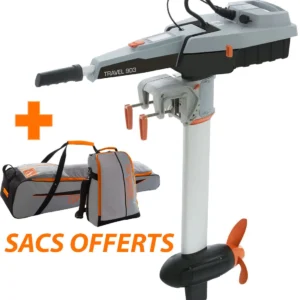 Moteur électrique Torqeedo Travel 903 barre franche avec batterie lithium intégrée et chargeur