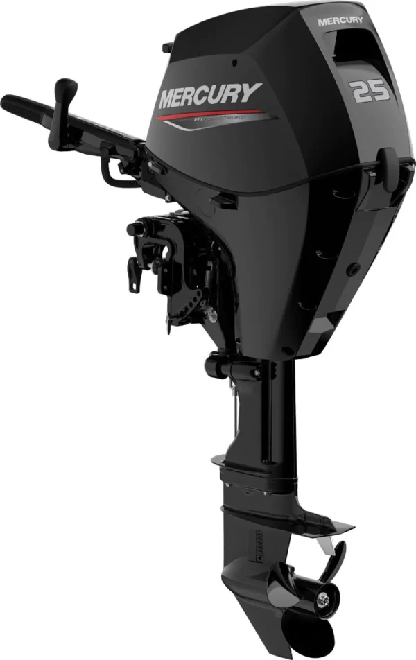 Mercury 25CV 4T EFI arbre long démarrage électrique barre franche power trim