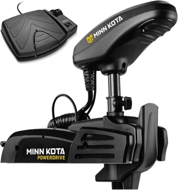 Moteur électrique Minn Kota Powerdrive 45 Lbs 12 Volts arbre 122 cm avec pédale