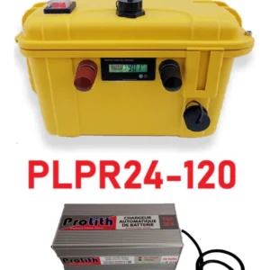 Valise Batterie Lithium 120Ah 24V + sortie régulée + chargeur offert