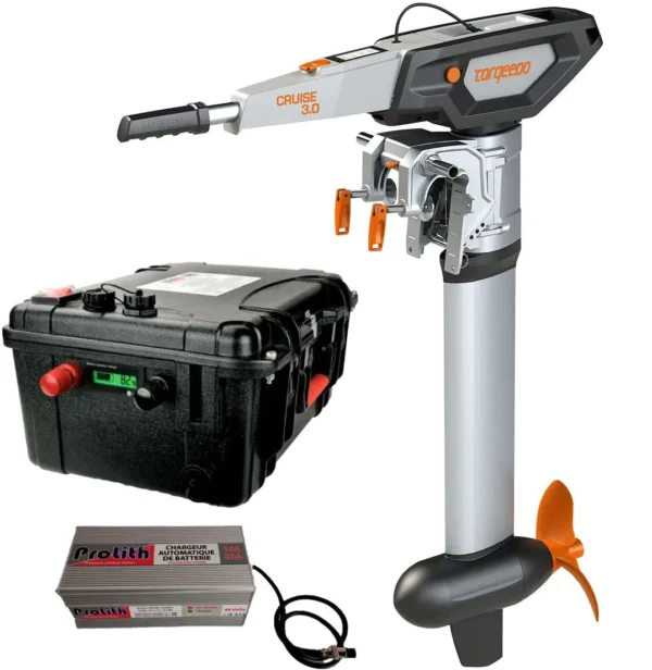 Pack luxe moteur électrique Torqeedo Cruise 3.0 barre franche