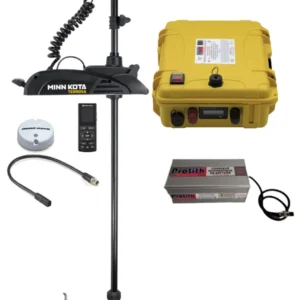 Pack Minn Kota Terrova GPS 55 lbs 12V 137 cm + valise batterie lithium 80A et chargeur offert