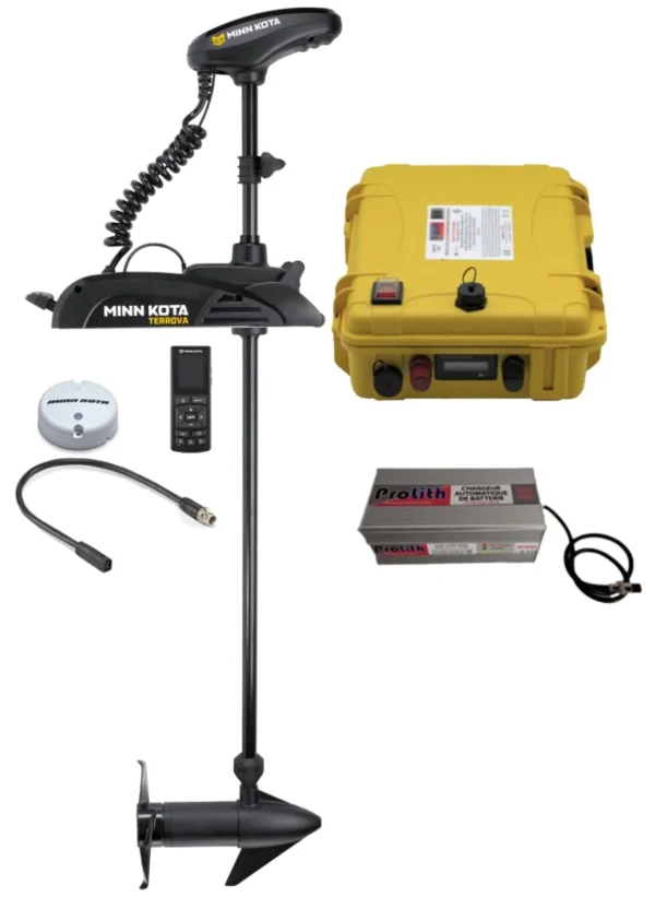 Pack Minn Kota Terrova 55 lbs 12V 137 cm GPS + valise batterie lithium 120A et chargeur offert – Image 2