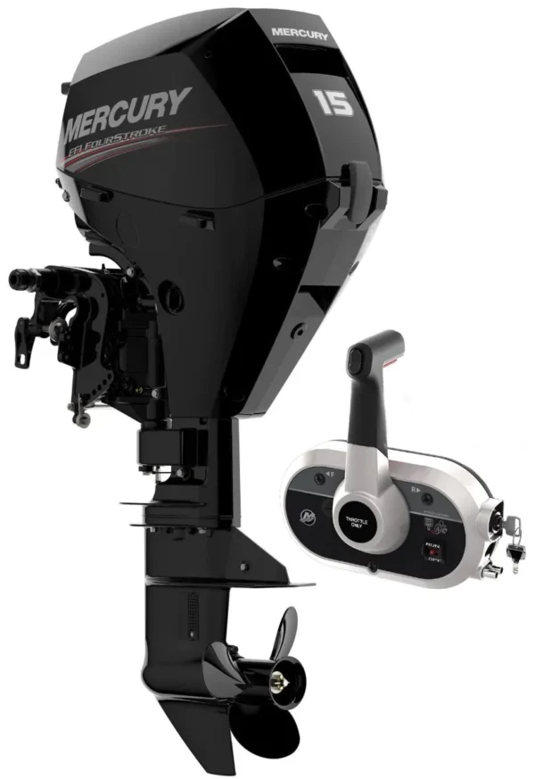 Mercury 15CV 4T arbre long démarrage électrique et TRIM commande à distance